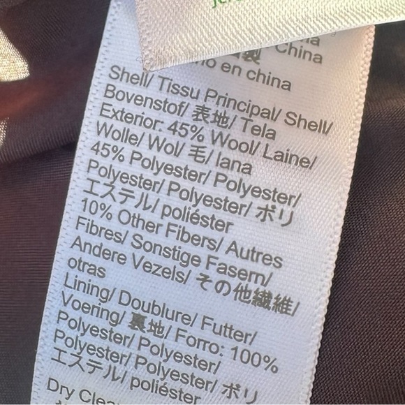 J.Crew Black Wool Blend City Coat Women’s Size 4 - Classic Pea Coat Style - Picture 5 of 6